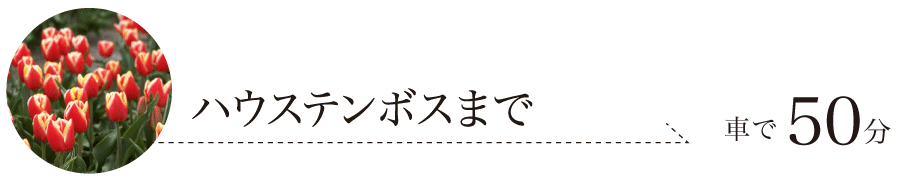 ハウステンボスまで 車で50分